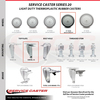 Service Caster Cambro Dish Caddies Swivel Caster with Total Lock Brake Replace Set - SCC CAM-SCC-TTL20S514-TPRB-4